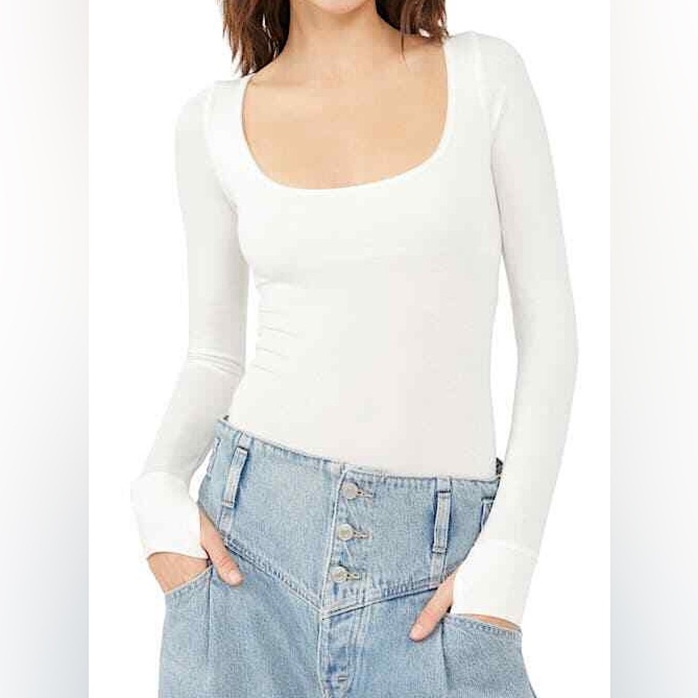 NWOT Intimately Free People Settle In Scoop Neck Bodysuit